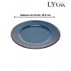 Prato 20,5cm Para Sobremesa De Cerâmica Linear Azul